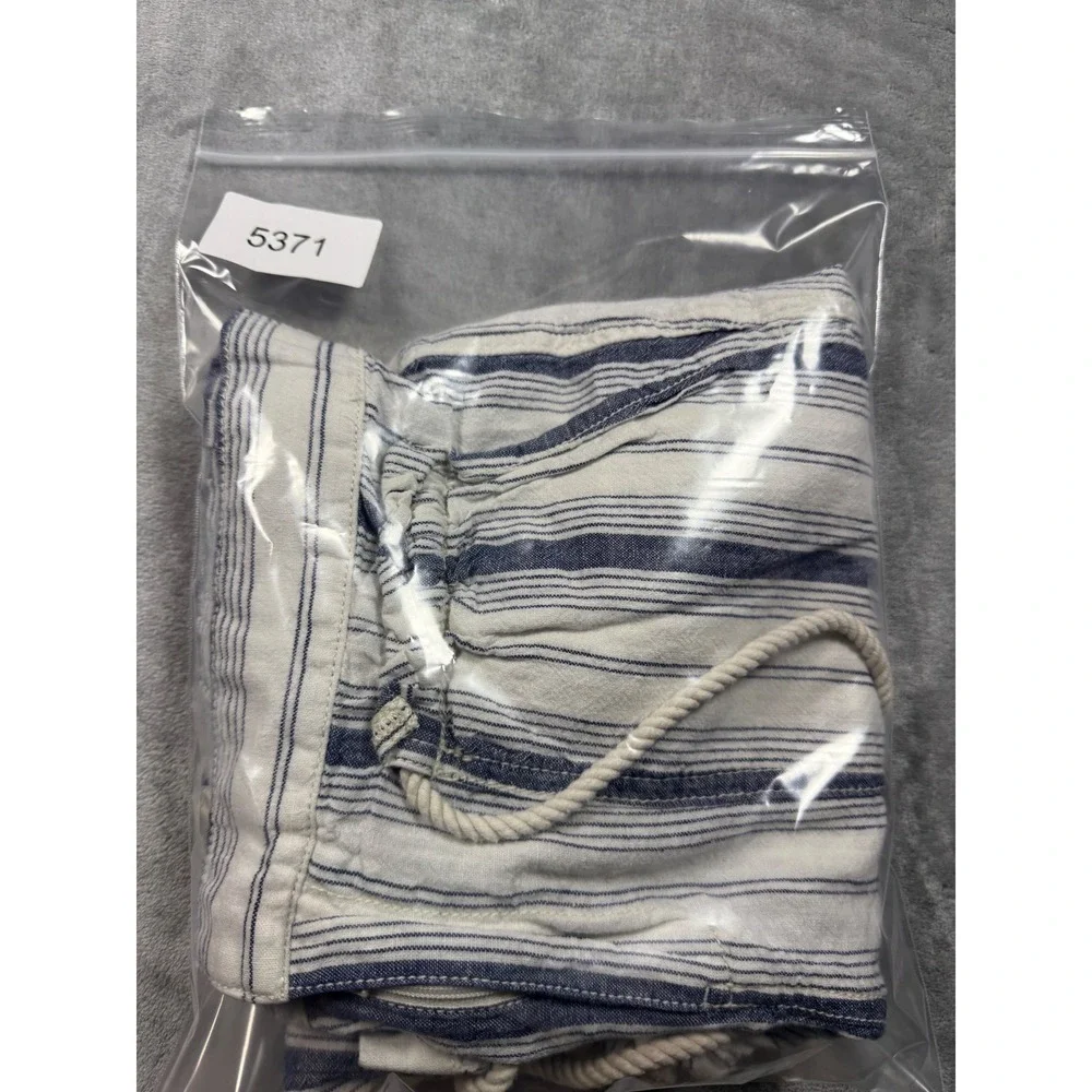 Anthropologie Seashore Striped Linen Blend Drawstring Pants Size 2P - Picture 13 of 13